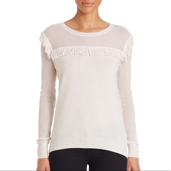 Rebecca Taylor Sweaters - Rebecca Taylor Mesh Fringe Pullover